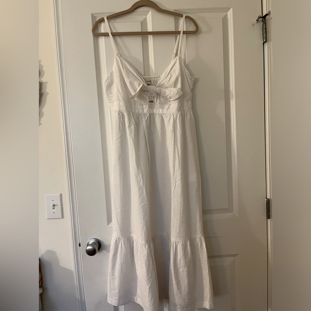 NWT J. Crew white summer dress! Size 10.